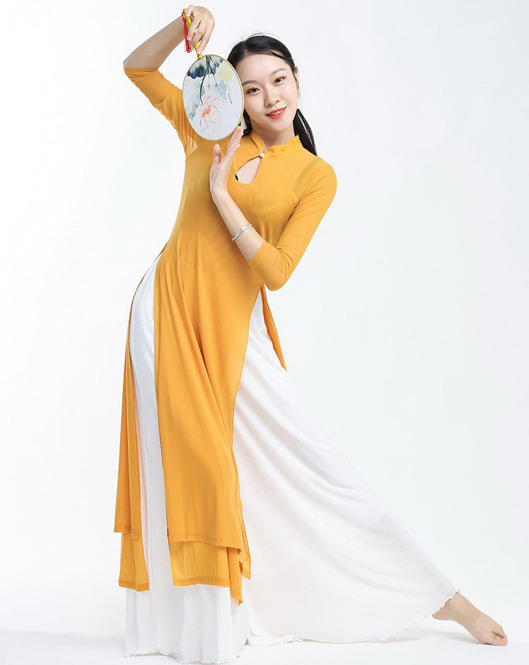 Elegant Chinese Style Yoga Wear Dance Costume