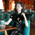 Elegant Retro Chinese Style Velvet Floral Daily Modified Qipao Cheongsam