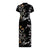 Elegant Retro Chinese Style Velvet Floral Daily Modified Qipao Cheongsam