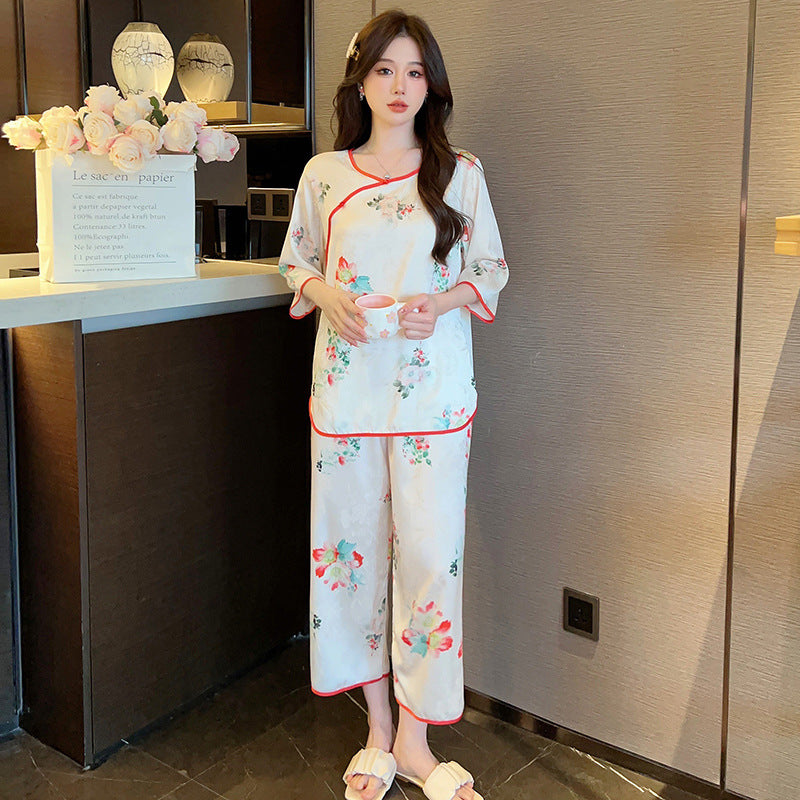 Mandarin style best sale pajamas cotton