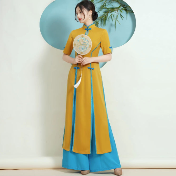 Cheongsam Top Classic Vietnam Silk Ao Dai Dress – IDREAMMART