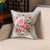 Peony Embroidered Chinese Style Pillow Cover for Sofa and Bed