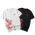 100% Cotton Round Neck Phoenix Embroidery Short Sleeve T-shirt