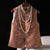 Traditional Chinese Stand Collar Vintage Vest Brocade Jacquard Waistcoat for Young Women