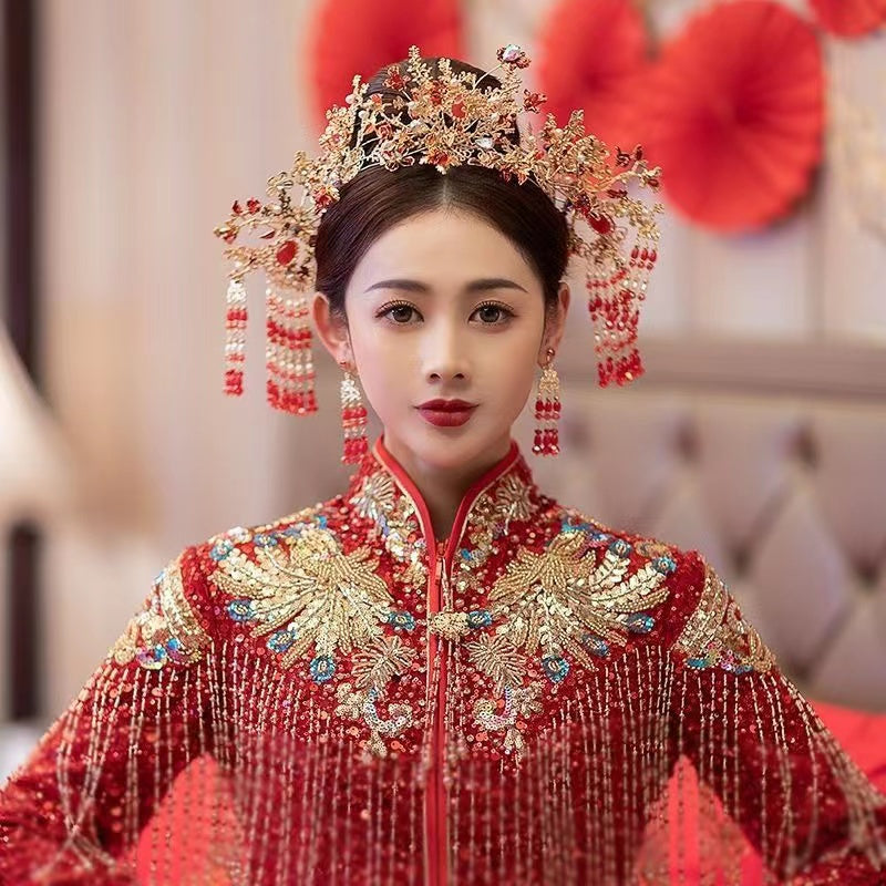 Bridal phoenix crown headdress princess crown Beijing drama props