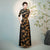 Half Sleeves Cheongsam Top Vietnamese Ao Dai Dress Floral Dress includes Loose Pants