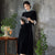 Velvet Slim-Fit Modern Chinese Style Qipao Dress - Long Sleeve Autumn Winter Wear