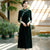 Velvet Embroidered Slim-Fit Qipao Dress – Long Sleeve Autumn Winter Wear