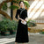 Velvet Embroidered Slim-Fit Qipao Dress – Long Sleeve Autumn Winter Wear