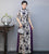 Elegant Half-Sleeve Floral Ao Dai Dress with Loose Pants