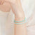 Natural 2 mm Unprocessed Turquoise Bracelet for Women 14K Gold Accents