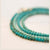 Natural 2 mm Unprocessed Turquoise Bracelet for Women 14K Gold Accents