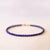 Natural 2.5 mm Unprocessed Lapis Lazuli Bracelet for Women 14K Gold Accents