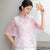 Traditional Chinese Embroidered Blouse Tea Ceremony Zen Top