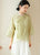 Traditional Chinese Embroidered Blouse Tea Ceremony Zen Top