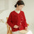 Chinese Style Hand-Painted Woolen Coat Zen Tea Ceremony Outfit Women's Hanfu