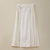 Elegant White Hanfu Skirt for Autumn Winter Versatile Pleated Tulle Midi Skirt for Work