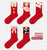 Red Socks for Women - Mid-Calf Socks for 2025 Year of the Snake, Gift & Wedding Pair 5pk