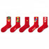 Red Socks for Women - Mid-Calf Socks for 2025 Year of the Snake, Gift & Wedding Pair 5pk