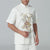 Kurzärmliges chinesisches Kung-Fu-Hemd aus Leinen mit Drachenstickerei