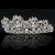 Corona de tiara de diamantes de imitación en forma de loto