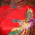 Vestido de novia chino hasta la rodilla con apliques de encaje bordado de Phoenix
