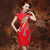 Phoenix Stickerei Spitzenapplikationen knielanges chinesisches Hochzeitskleid