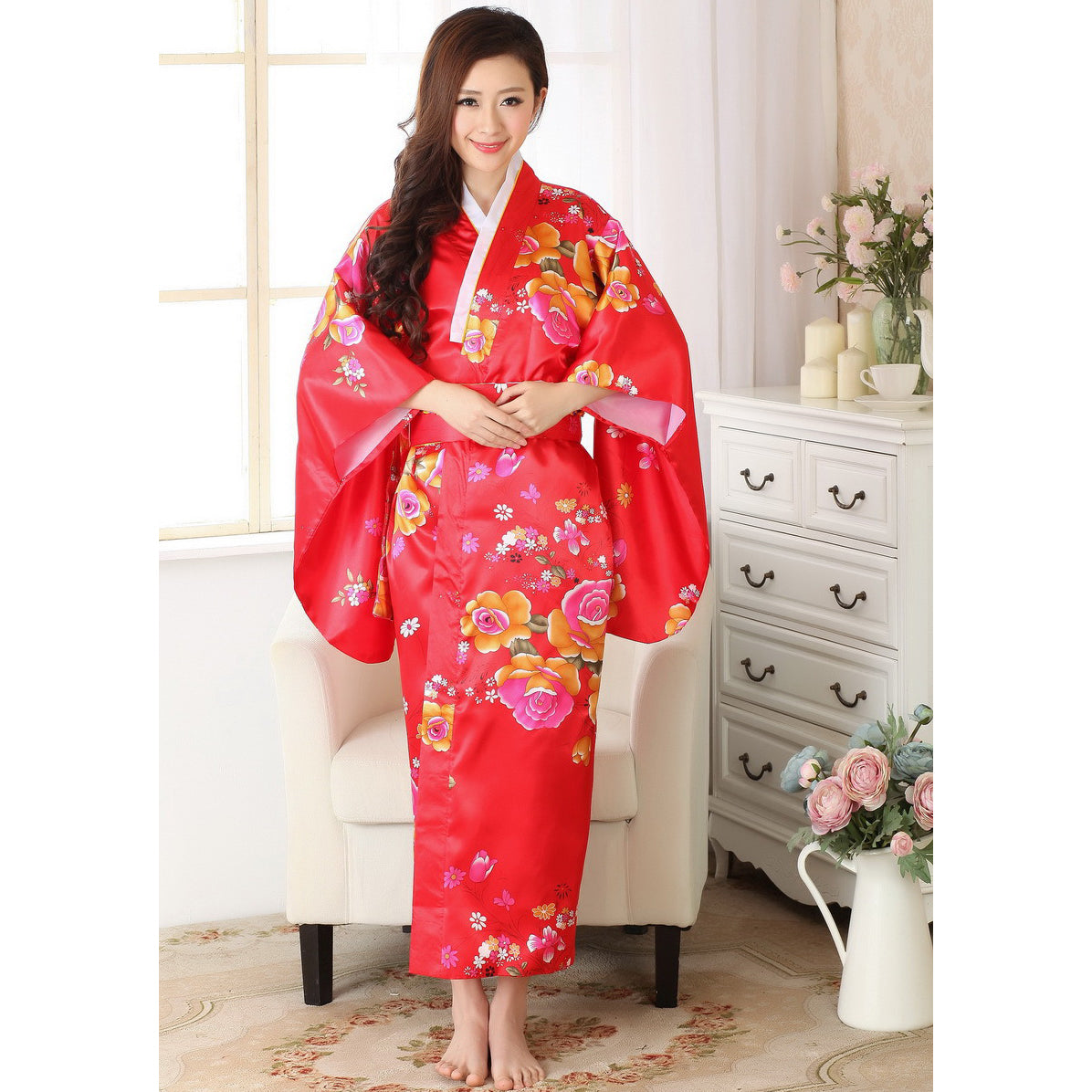 Women's Floral Traditional Japanese Kimono – IDREAMMART