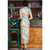 Key Hole Neck Cap Sleeve Full Length Floral Velvet Cheongsam Chinese Dress