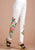 Leggings ajustados de talla grande con bordado floral de estilo chino para mujer
