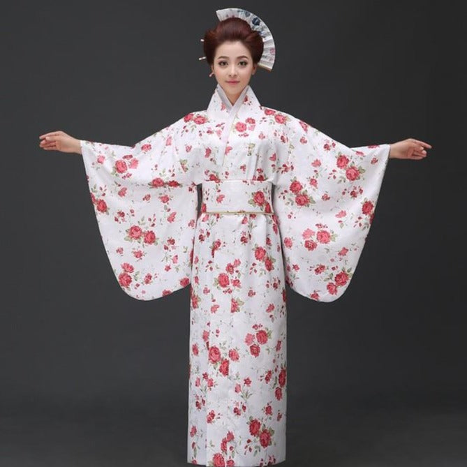 Roses Pattern Traditional Japanese Kimono – IDREAMMART