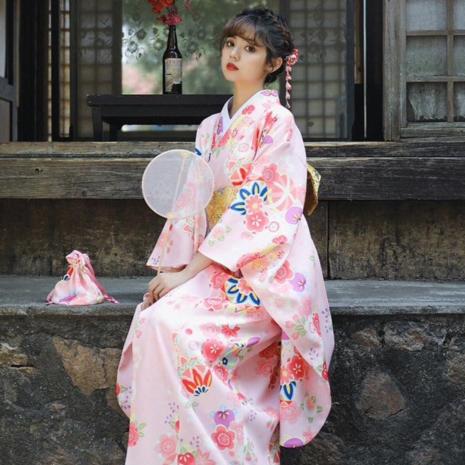 Kleidung Formelle Muster Kimono Japanischer – Sakura Furisode IDREAMMART