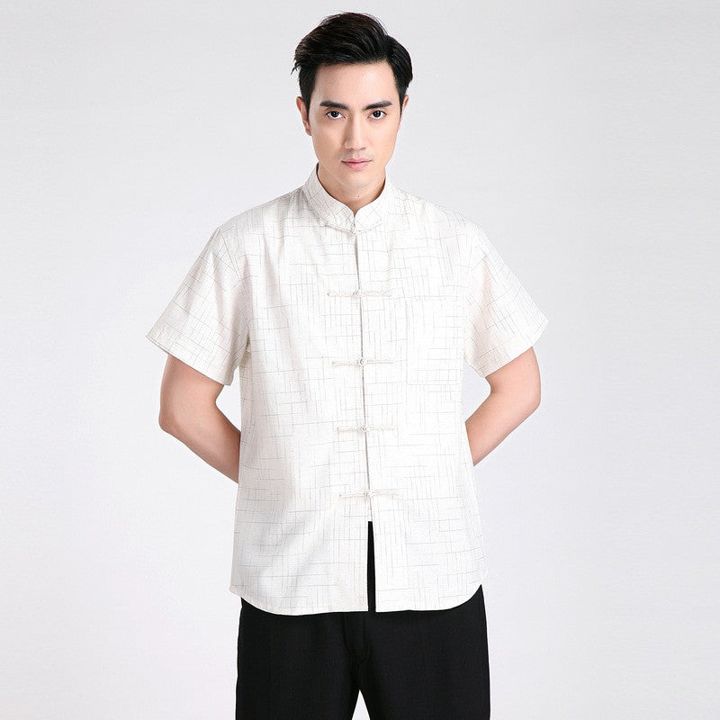 100% Cotton Short Sleeve Traditional Chinese Kung Fu Shirt – IDREAMMART