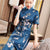 Kurzarm Blumenstickerei Cheongsam im chinesischen Stil Mutterkleid