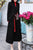 Cappotto a vento in lana stile cinese tasca con ricamo floreale