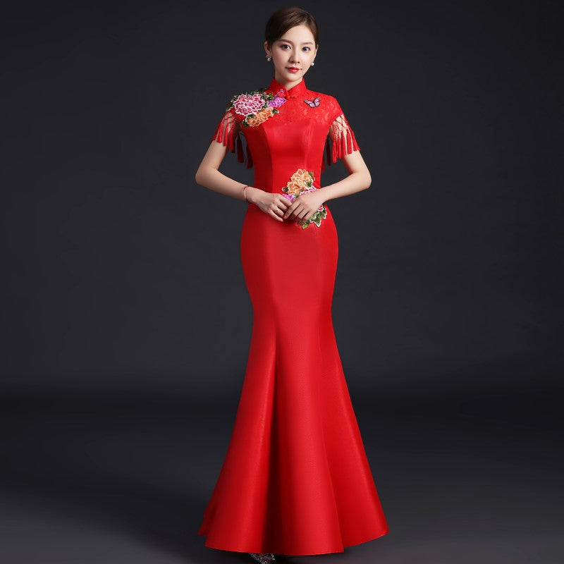 Mandarin Collar Prom Dress