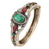 Gothic Armband mit grünen und roten Edelsteinen