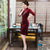 Half Sleeve Floral Sequins Knee Length Velvet Cheongsam Mother Dress