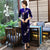 Robe mère Cheongsam en velours à demi-manches et paillettes florales