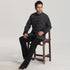 Chaqueta estilo chino de lana retro de manga larga