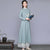 Peony Pattern Mandarin Collar Liziqi Hanfu Knitwear Traje tradicional chino