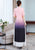 Robe mi-longue pleine longueur en mousseline de soie à imprimé floral Ao Dai