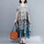 Geblümtes Ramie-Gewebe Robe im chinesischen Stil Freizeitkleid
