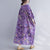 Rundhals-Blumenrobe im chinesischen Stil Freizeitkleid Boho-Kleid