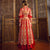 Falda plisada con bordado de dragón y fénix, traje de boda tradicional chino