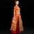 Falda plisada con bordado de Phoenix Traje de boda chino retro