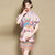 Knielanges chinesisches Kleid mit Rüschenärmeln mit Phoenix-Print