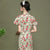 Ruffle Sleeve Modern Cheongsam Chinese Style Velvet Pencil Dress