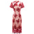 Vestido de tubo estilo chino cheongsam tradicional de encaje floral