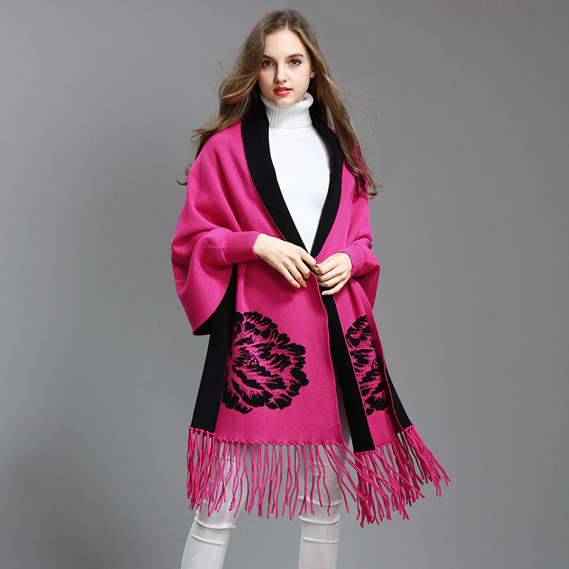 All Matched Chinese Style Floral Sweater Shawl – IDREAMMART